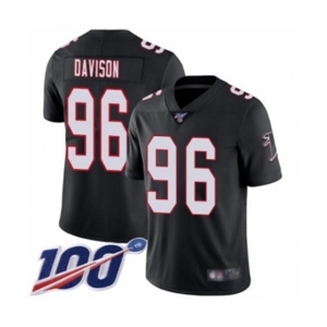 Men's Atlanta Falcons #96 Tyeler Davison Black Alternate Vapor Untouchable Limited Player 100th Season Football Jersey