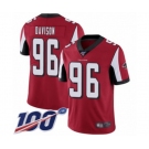 Men's Atlanta Falcons #96 Tyeler Davison Red Team Color Vapor Untouchable Limited Player 100th Season Football Jersey