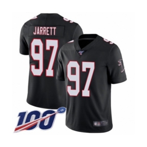 Men's Atlanta Falcons #97 Grady Jarrett Black Alternate Vapor Untouchable Limited Player 100th Season Football Jersey