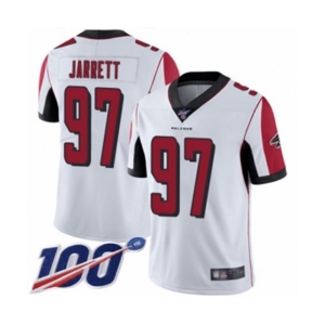 Men's Atlanta Falcons #97 Grady Jarrett White Vapor Untouchable Limited Player 100th Season Football Jersey