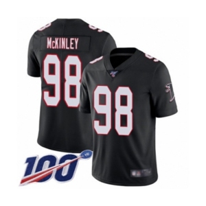 Men's Atlanta Falcons #98 Takkarist McKinley Black Alternate Vapor Untouchable Limited Player 100th Season Football Jersey
