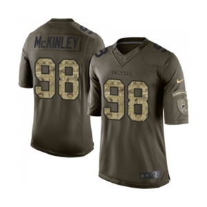 Men's Atlanta Falcons #98 Takkarist McKinley Elite Green Salute to Service Football Jersey