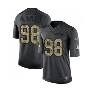 Men's Atlanta Falcons #98 Takkarist McKinley Limited Black 2016 Salute to Service Football Jersey