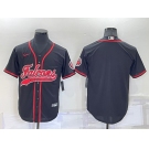 Men's Atlanta Falcons Blank Black Stitched MLB Cool Base Nike Baseball Jersey