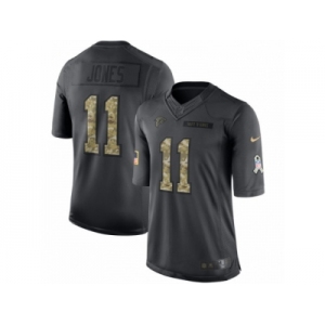 Men's Nike Atlanta Falcons #11 Julio Jones Limited Black 2016 Salute to Service NFL Jersey