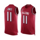 Men's Nike Atlanta Falcons #11 Julio Jones Limited Red Player Name & Number Tank Top NFL Jersey