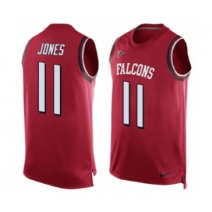 Men's Nike Atlanta Falcons #11 Julio Jones Limited Red Player Name & Number Tank Top NFL Jersey