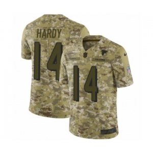 Men's Nike Atlanta Falcons #14 Justin Hardy Limited Camo 2018 Salute to Service NFL Jersey