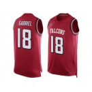 Men's Nike Atlanta Falcons #18 Taylor Gabriel Limited Red Player Name & Number Tank Top NFL Jersey