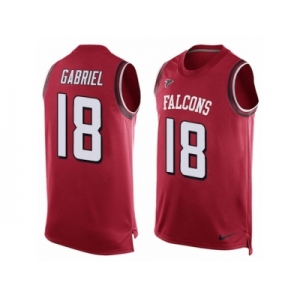 Men's Nike Atlanta Falcons #18 Taylor Gabriel Limited Red Player Name & Number Tank Top NFL Jersey