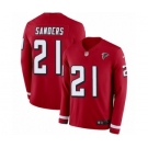 Men's Nike Atlanta Falcons #21 Deion Sanders Limited Red Therma Long Sleeve NFL Jersey