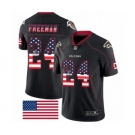 Men's Nike Atlanta Falcons #24 Devonta Freeman Limited Black Rush USA Flag NFL Jersey