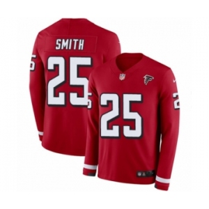 Men's Nike Atlanta Falcons #25 Ito Smith Limited Red Therma Long Sleeve NFL Jersey
