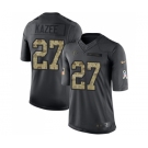 Men's Nike Atlanta Falcons #27 Damontae Kazee Limited Black 2016 Salute to Service NFL Jersey