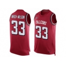 Men's Nike Atlanta Falcons #33 Blidi Wreh-Wilson Limited Red Player Name & Number Tank Top NFL Jersey