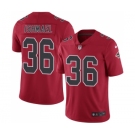 Men's Nike Atlanta Falcons #36 Kemal Ishmael Limited Red Rush Vapor Untouchable NFL Jersey