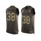 Men's Nike Atlanta Falcons #38 Dashon Goldson Limited Green Salute to Service Tank Top NFL Jersey