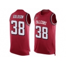 Men's Nike Atlanta Falcons #38 Dashon Goldson Limited Red Player Name & Number Tank Top NFL Jersey