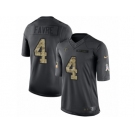 Men's Nike Atlanta Falcons #4 Brett Favre Limited Black 2016 Salute to Service NFL Jersey