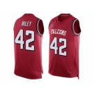 Men's Nike Atlanta Falcons #42 Duke Riley Limited Red Player Name & Number Tank Top NFL Jersey