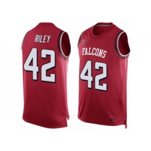 Men's Nike Atlanta Falcons #42 Duke Riley Limited Red Player Name & Number Tank Top NFL Jersey