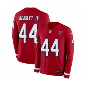 Men's Nike Atlanta Falcons #44 Vic Beasley Limited Red Therma Long Sleeve NFL Jersey