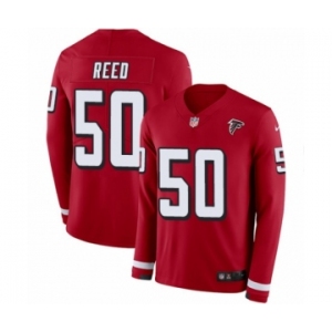 Men's Nike Atlanta Falcons #50 Brooks Reed Limited Red Therma Long Sleeve NFL Jersey