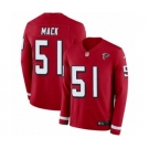 Men's Nike Atlanta Falcons #51 Alex Mack Limited Red Therma Long Sleeve NFL Jersey