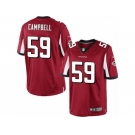 Men's Nike Atlanta Falcons #59 De'Vondre Campbell Limited Red Team Color NFL Jersey