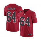 Men's Nike Atlanta Falcons #64 Sean Harlow Elite Red Rush Vapor Untouchable NFL Jersey