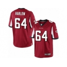 Men's Nike Atlanta Falcons #64 Sean Harlow Limited Red Team Color NFL Jersey