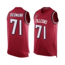 Men's Nike Atlanta Falcons #71 Kroy Biermann Limited Red Player Name & Number Tank Top NFL Jersey