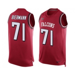 Men's Nike Atlanta Falcons #71 Kroy Biermann Limited Red Player Name & Number Tank Top NFL Jersey