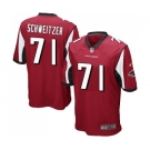 Men's Nike Atlanta Falcons #71 Wes Schweitzer Game Red Team Color NFL Jersey