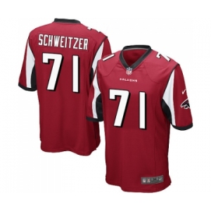 Men's Nike Atlanta Falcons #71 Wes Schweitzer Game Red Team Color NFL Jersey