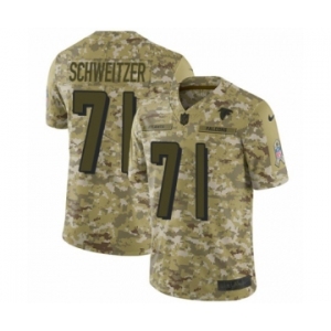 Men's Nike Atlanta Falcons #71 Wes Schweitzer Limited Camo 2018 Salute to Service NFL Jersey