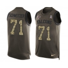 Men's Nike Atlanta Falcons #71 Wes Schweitzer Limited Green Salute to Service Tank Top NFL Jersey