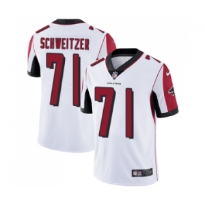 Men's Nike Atlanta Falcons #71 Wes Schweitzer White Vapor Untouchable Limited Player NFL Jersey