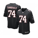 Men's Nike Atlanta Falcons #74 Ty Sambrailo Game Black Alternate NFL Jersey