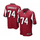 Men's Nike Atlanta Falcons #74 Ty Sambrailo Game Red Team Color NFL Jersey