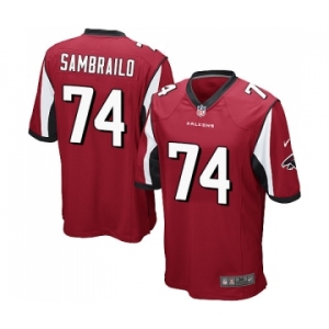 Men's Nike Atlanta Falcons #74 Ty Sambrailo Game Red Team Color NFL Jersey