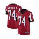 Men's Nike Atlanta Falcons #74 Ty Sambrailo Red Team Color Vapor Untouchable Limited Player NFL Jersey