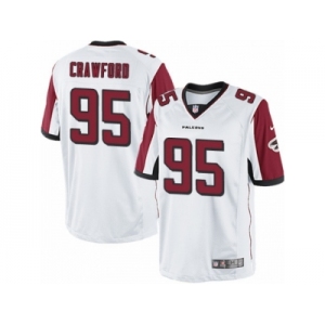 Men's Nike Atlanta Falcons #95 Jack Crawford Limited White NFL Jersey