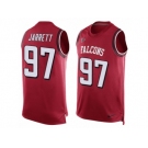 Men's Nike Atlanta Falcons #97 Grady Jarrett Limited Red Player Name & Number Tank Top NFL Jersey