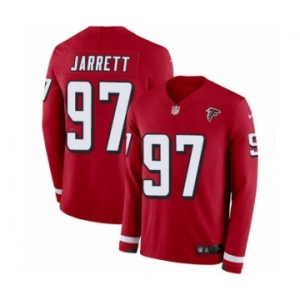 Men's Nike Atlanta Falcons #97 Grady Jarrett Limited Red Therma Long Sleeve NFL Jersey