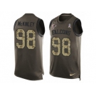 Men's Nike Atlanta Falcons #98 Takkarist McKinley Limited Green Salute to Service Tank Top NFL Jersey