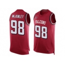 Men's Nike Atlanta Falcons #98 Takkarist McKinley Limited Red Player Name & Number Tank Top NFL Jersey