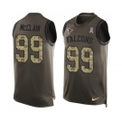 Men's Nike Atlanta Falcons #99 Terrell McClain Limited Green Salute to Service Tank Top NFL Jersey