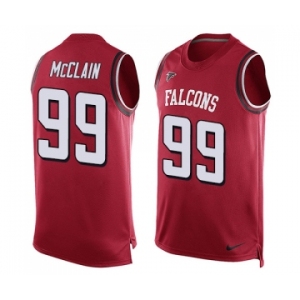 Men's Nike Atlanta Falcons #99 Terrell McClain Limited Red Player Name & Number Tank Top NFL Jersey