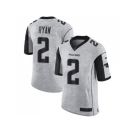 Nike Atlanta Falcons #2 Matt Ryan Gray Men's Stitched NFL Limited Gridiron Gray II Jersey